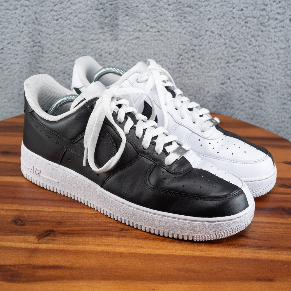 Nike Air Force 1 Black/White Custom Low Top Classic Sneakers Size 10 CW2288-111
